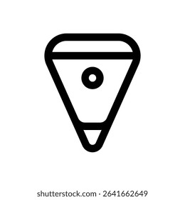 Air lift bag. Editable stroke vector icon.