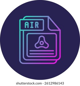 AIR Line Circle Gradient Style