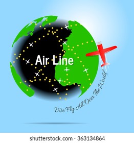 Air line.Vector illustration