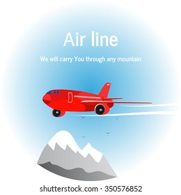 Air line.Vector illustration sky logo