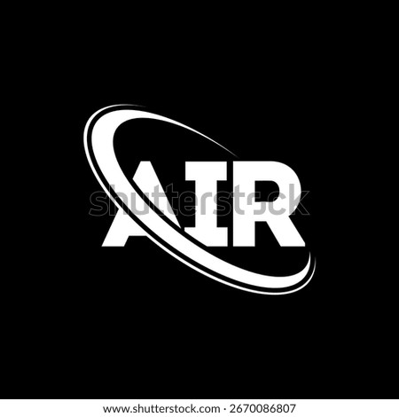AIR logo. AIR letter logo design. Initials AIR logo linked with circle and uppercase monogram logo. AIR typography for technology, business and real estate brand.