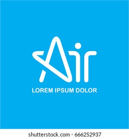 Air Logo, A Letter, Star Logo