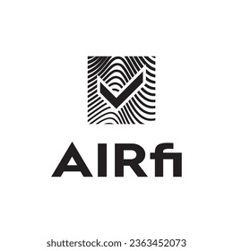 Air logo tick design vector