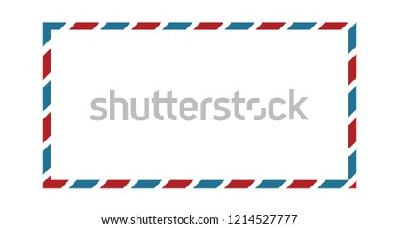 Air mail border, vector illustration isolated on white background