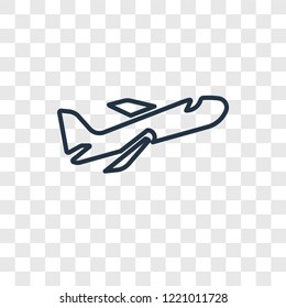 Air mail concept vector linear icon isolated on transparent background, Air mail concept transparency concept in outline style