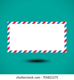 Air mail envelope isolated on white background. Vector illustration