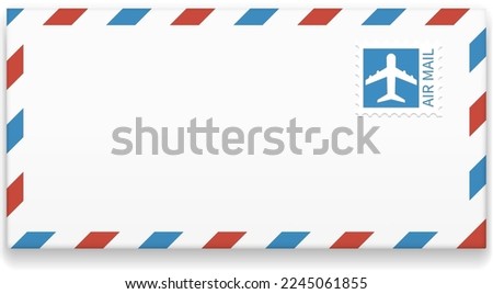 Air mail envelope. Letter icon. Postal service symbol