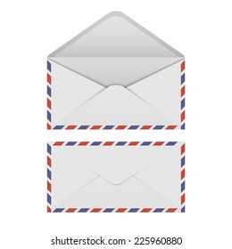 Air mail envelope on white background.vector