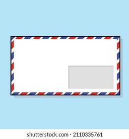 air mail flat vector, post stampt, air mail frame, air mail with stamp, par avion mail,  airmail envelope with letter vector, message, mockup templete