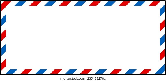 Air Mail Frame Isolated Vector Illustration