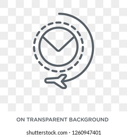 Air mail icon. Air mail design concept from Delivery and logistic collection. Simple element vector illustration on transparent background.