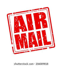 AIR MAIL red stamp text on white