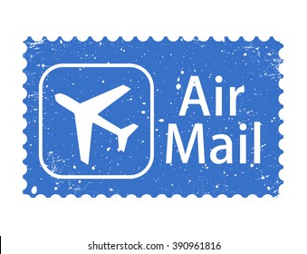 Air Mail Stamp Vector 