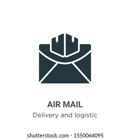Air mail vector icon on white background. Flat vector air mail icon symbol sign from modern delivery and logistic collection for mobile concept and web apps design.