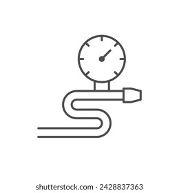 Air manometer line outline icon