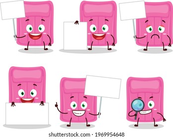 Air mattress cartoon character bring information board