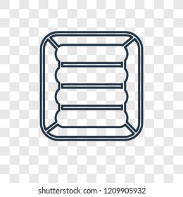 Air mattress concept vector linear icon isolated on transparent background, Air mattress concept transparency concept in outline style