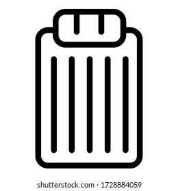 Air mattress icon. Outline air mattress vector icon for web design isolated on white background
