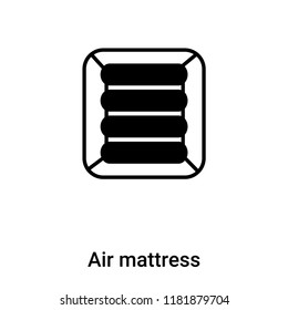 Air mattress icon vector isolated on white background, logo concept of Air mattress sign on transparent background, filled black symbol