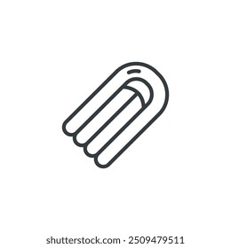 Air mattress pool inflatable beach icon, vector illustration