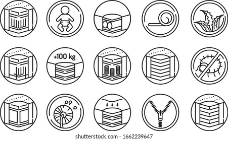 Air Mattress System Black Line Icon. Effective Support Surface. Used For The Prevention Of Pressure Ulcers. Pictogram For Web Page, Mobile App, Promo. UI UX GUI Design Element. Editable Stroke.