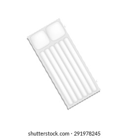 Air mattress in white design with shadow 