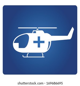 air medical service, medical helicopter sign