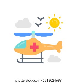 Air Medical Transport icon in vector. Illustration