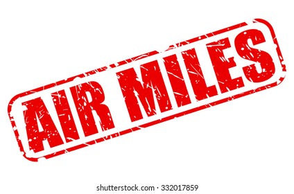 AIR MILES red stamp text on white