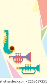air musical instruments in frame