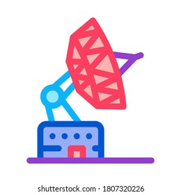 vector de icono del radar de navegación aérea. señal de radar de navegación aérea. ilustración de símbolo de color