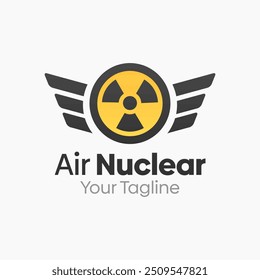 Modelo de design do logotipo da Air Nuclear. Bom para negócios, agência, comunidade e organização