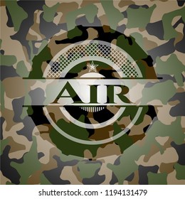 Air on camouflage pattern
