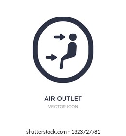 air outlet icon on white background. Simple element illustration from UI concept. air outlet sign icon symbol design.