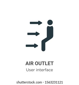 Air outlet vector icon on white background. Flat vector air outlet icon symbol sign from modern user interface collection for mobile concept and web apps design.
