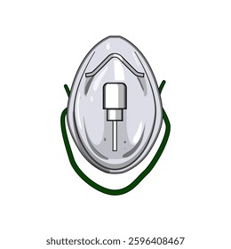 air oxygen mask cartoon. health survival, equipment airline, passenger supply air oxygen mask sign. isolated symbol vector illustration