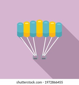Air parachuting icon. Flat illustration of Air parachuting vector icon for web design