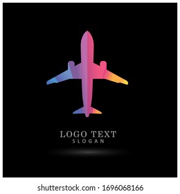 Air Plane, Aviation & Travel Logo. Symbol & Icon Vector Template.