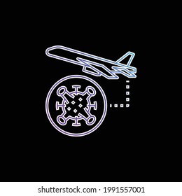 Air Plane blue gradient vector icon