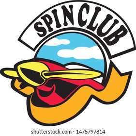 Air plane club badge or sign  