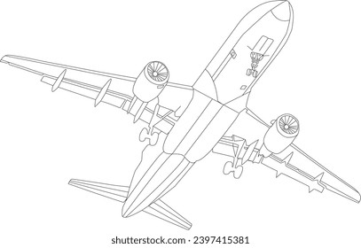 Air plane coloring page for all ages