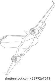 Air plane coloring page for all ages