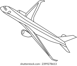 Air plane coloring page for all ages