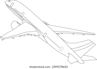 Air plane coloring page for all ages