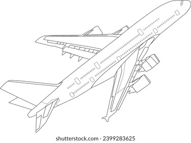 Air plane coloring page for all ages