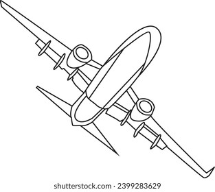 Air plane coloring page for all ages