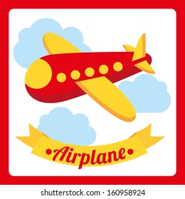air plane design over white background vector illustration 