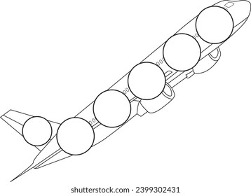 Air plane dot marker coloring page