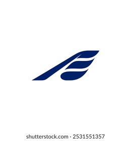 air plane elevate logo icon letter A simple wing or tail with the shape plane