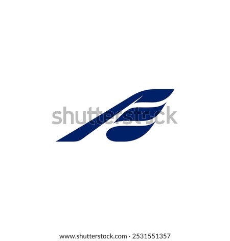 air plane elevate logo icon letter A simple wing or tail with the shape plane
